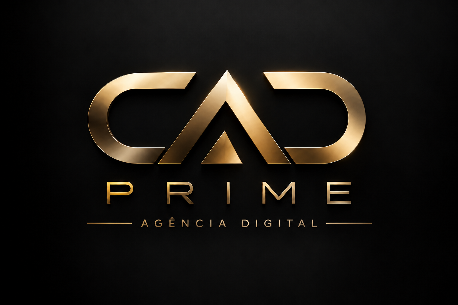 CAD Prime — Agência Digital, monograma dourado